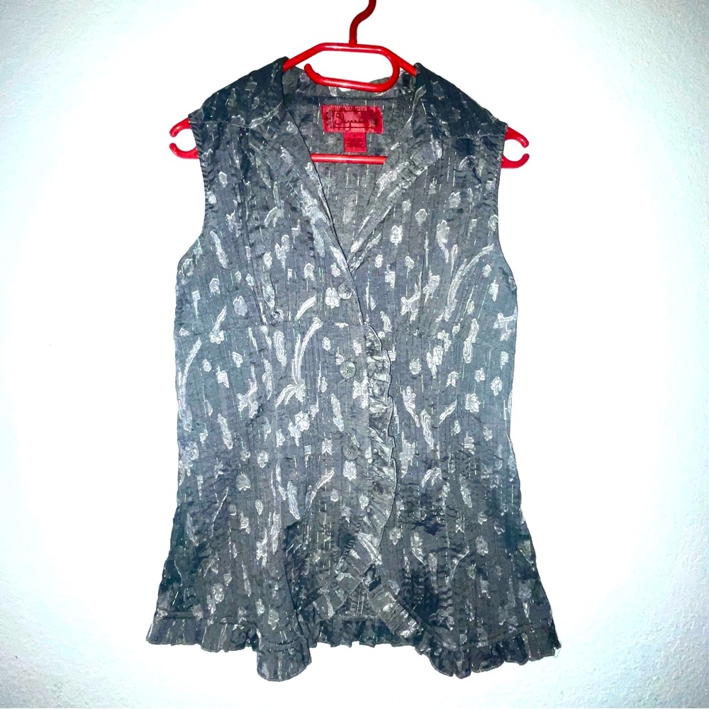 Shyanne Charcoal Sleeveless Blouse